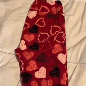 Lularoe OS Heart Valentines Day leggings